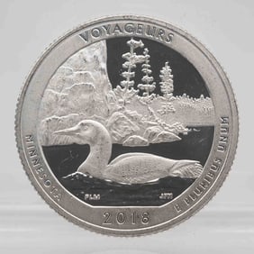 2018 American Proof ATB Silver Quarter Voyageurs