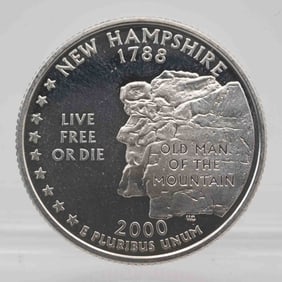 2000 American Proof State Silver Quarter New Hampshire