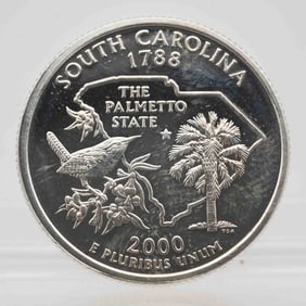 2000 American Proof Silver Quarter South Carolina