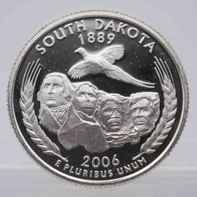 2006 American Proof Silver Quarter South Dakota