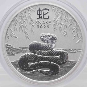 2025 Australian Perth Mint 1/2 oz Year Of The Snake Silver Coin