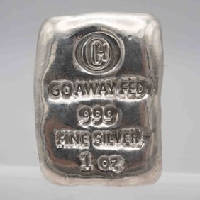 Go Away Fed Poured 1oz Silver Bar