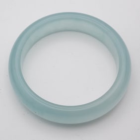 Chinese Icy Green Jade Bangle