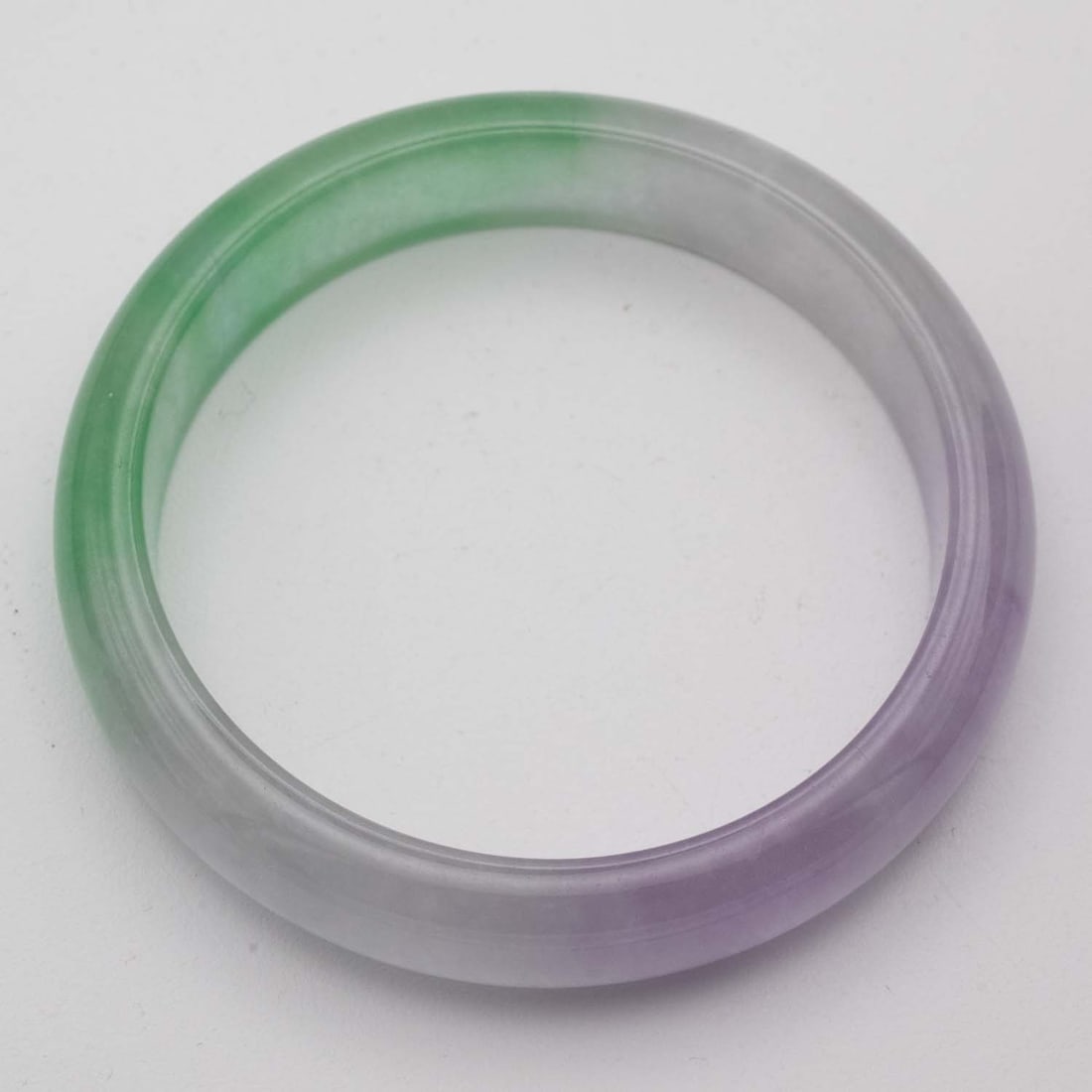 Chinese Green And Purple Jade Bangle (1 of 7)