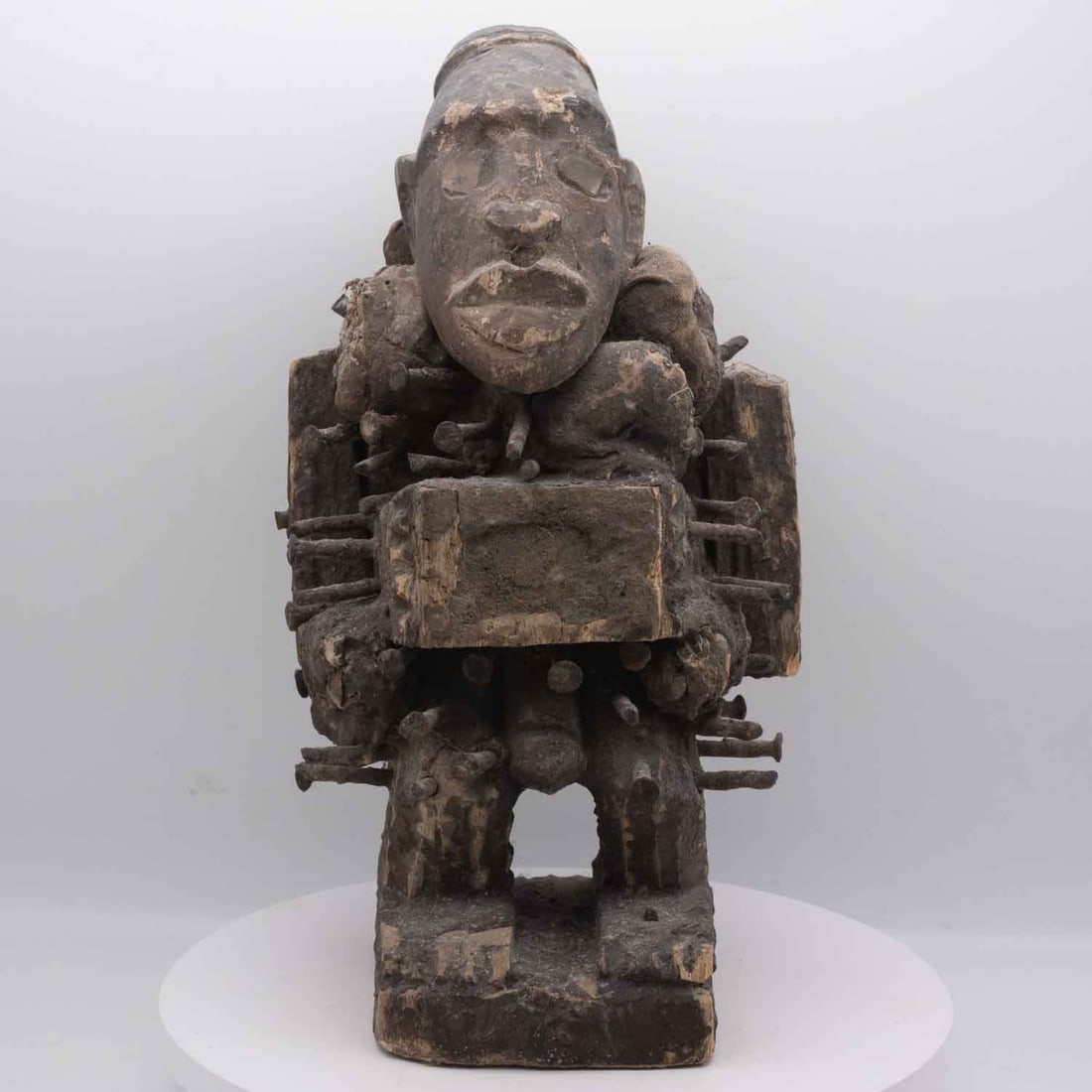 Antique African Congo Wood Nkisi Nkondi Figure (1 of 6)
