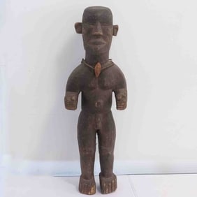 Antique Central African Art Wood Ancestral Ceremonial Figure