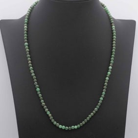 Chinese Jade Bead Necklace