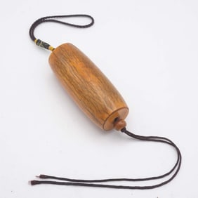 Old Chinese Tibetan Carved Wood Amulet