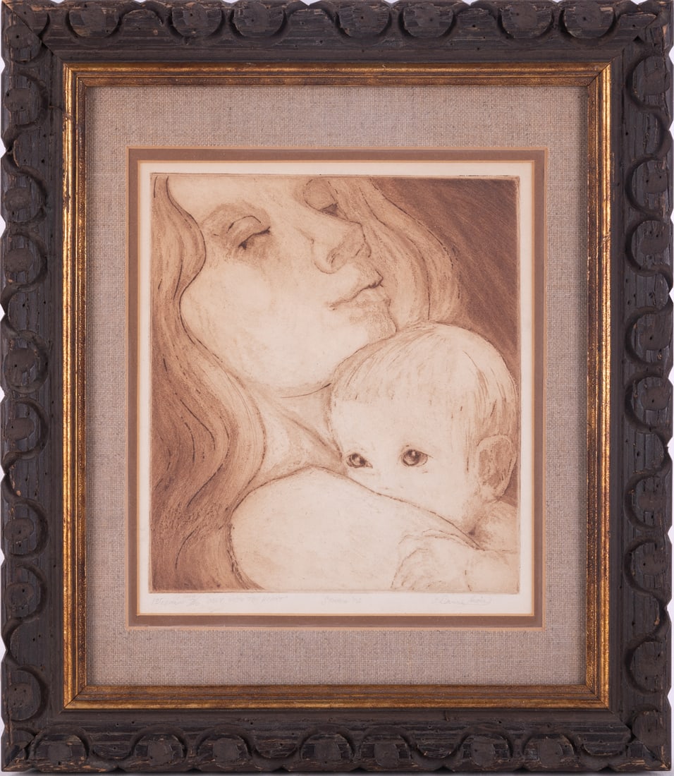 1972 Modernist Etching On Paper "Only With The Heart": Title: Only With The Heart Medium: Etching On Paper Size: 9.5 x 8.5 inches Frame: 15 x 14 inches Age: 1972 Condition: Item is in excellent condition. Signature: Pencil Signed, 12/20 Limited Edition Ar