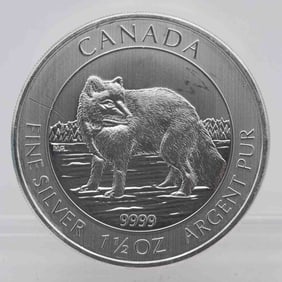 2014 Canada Arctic Fox 1.5oz Silver Coin