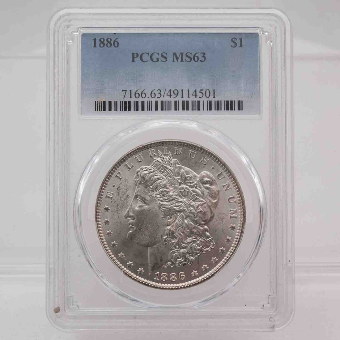 1886 American Morgan Silver Dollar MS63 PCGS (1 of 2)
