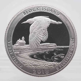 2018 American Proof ATB Silver Quarter Block Island