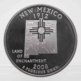 2008 American Proof Silver Quarter New Mexico