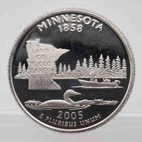 2005 American Proof Silver Quarter Minnesota