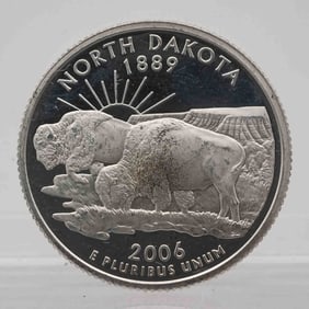 2006 American Proof Silver Quarter North Dakota