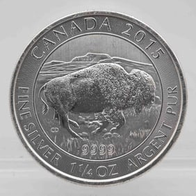 2015 Canada Bison 1.25oz Silver Coin
