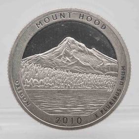 2010 American Proof Silver Quarter ATB Mount Hood