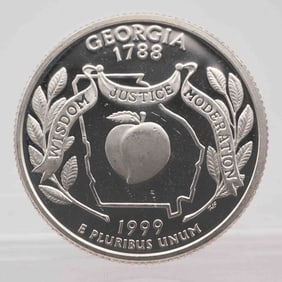 1999 American Proof Silver Quarter Georgia