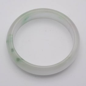 Chinese Icy White Jade Bangle
