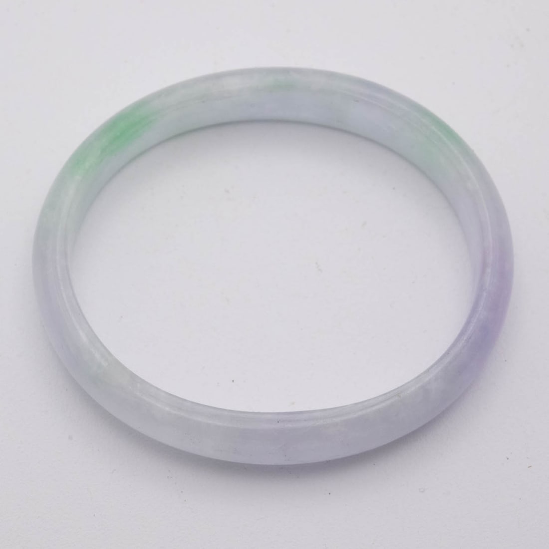 Chinese Multi Colored Jade Oval Bangle (1 of 3)