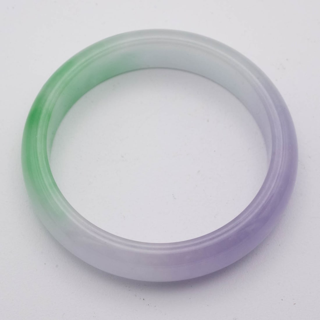Chinese Lavender And Green Jade Bangle (1 of 3)