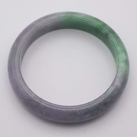 Chinese Lavender And Green Jade Bangle