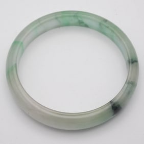 Chinese Translucent Green Jade Bangle