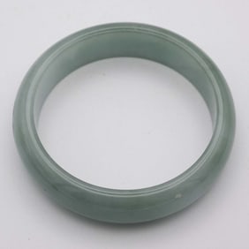 Chinese Translucent Green Jade Bangle