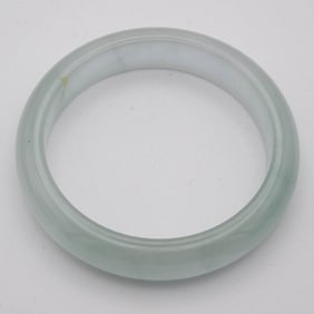Chinese Translucent Green Jade Bangle