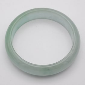 Chinese Translucent Green Jade Bangle
