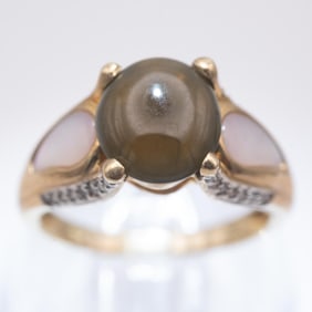 10k Gold Cat's Eye Quartz Ring