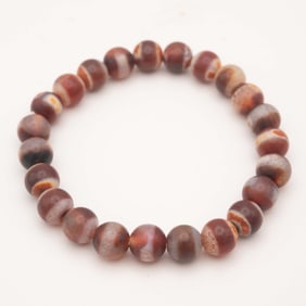 Chinese/Tibetan Agate Bead Bracelet
