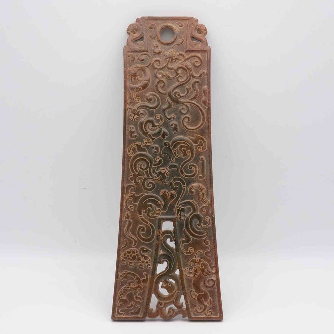 Old Chinese Carved Jade Mythical Beast Bi (1 of 6)