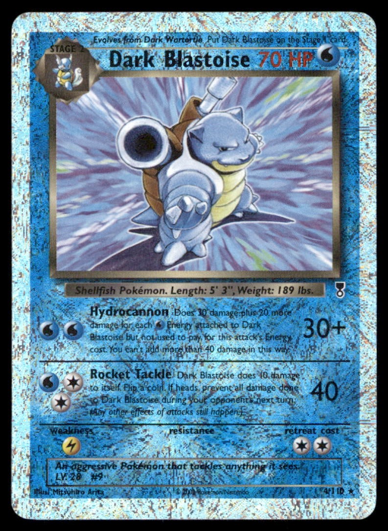 Dark Blastoise Legendary Collection #004/110 Holo Pokemon Card (1 of 2)