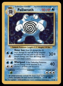 Poliwrath Base Set #013/102 Holo Pokemon Card