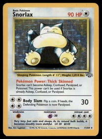 Snorlax (11) Jungle #11/64 Holo Pokemon Card