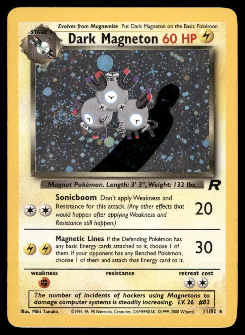 Dark Magneton (28) Team Rocket #28/82 Holo Pokemon Card (1 of 2)