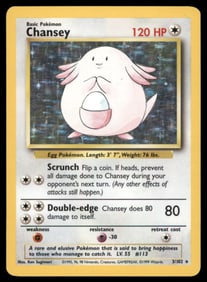 Chansey Base Set #003/102 Holo Pokemon Card