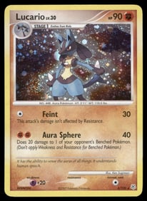 Lucario Diamond and Pearl #6/130 Holo Pokemon Card