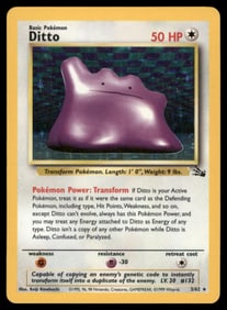 Ditto (3) Fossil #03/62 Holo Pokemon Card