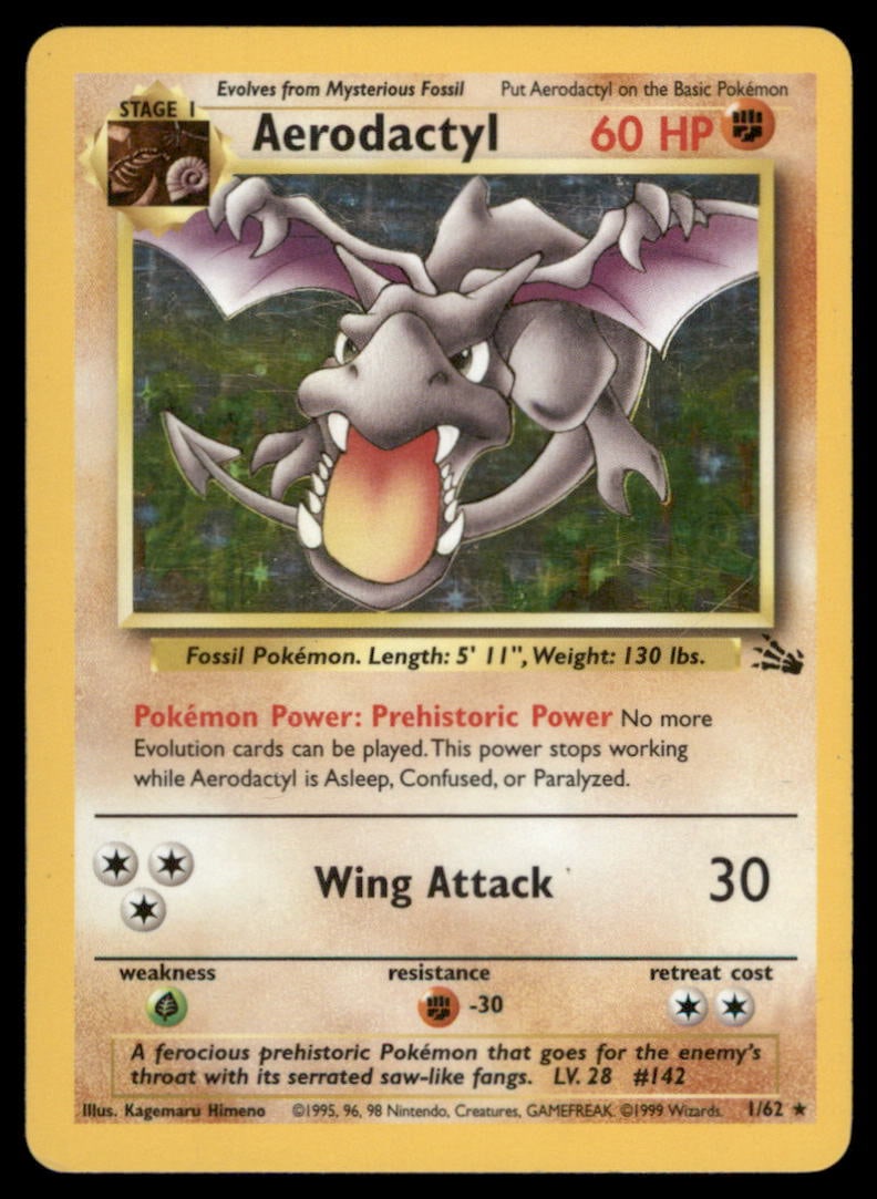 Aerodactyl Fossil #01/62 Holo Pokemon Card: We offer combined shipping on multiple items. Buyers may also arrange their own shipping. LiveShipping is a separate and independent option for shipping that is NOT a part of the auction house or thei