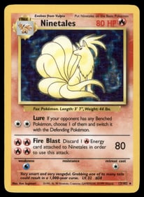 Ninetales Base Set #012/102 Holo Pokemon Card