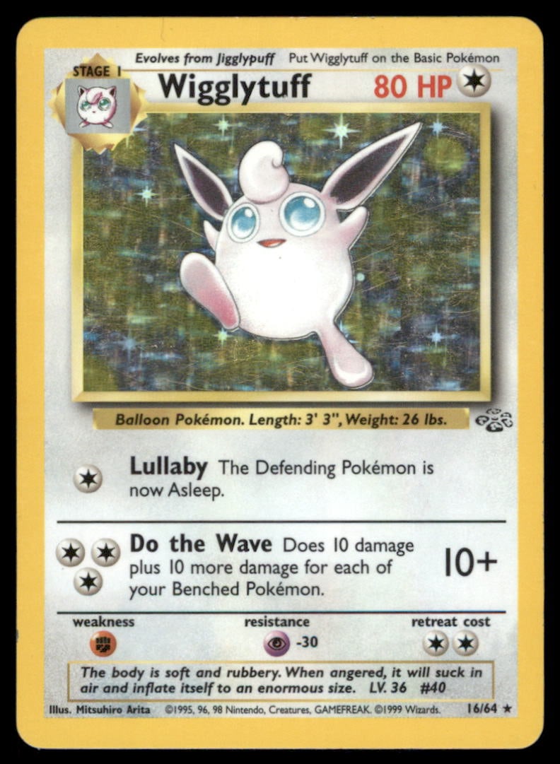 Wigglytuff (16) Jungle #16/64 Holo Pokemon Card: We offer combined shipping on multiple items. Buyers may also arrange their own shipping. LiveShipping is a separate and independent option for shipping that is NOT a part of the auction house or thei