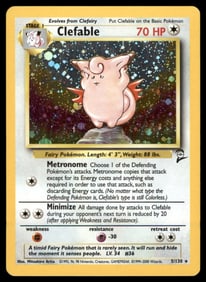 Clefable Base Set 2 #005/130 Holo Pokemon Card