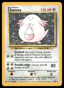 Chansey Base Set #003/102 Holo Pokemon Card