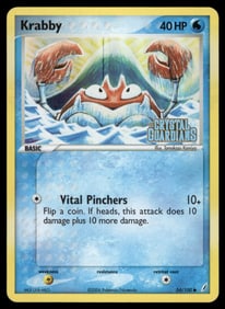 Krabby Crystal Guardians #54/100 Holo Pokemon Card