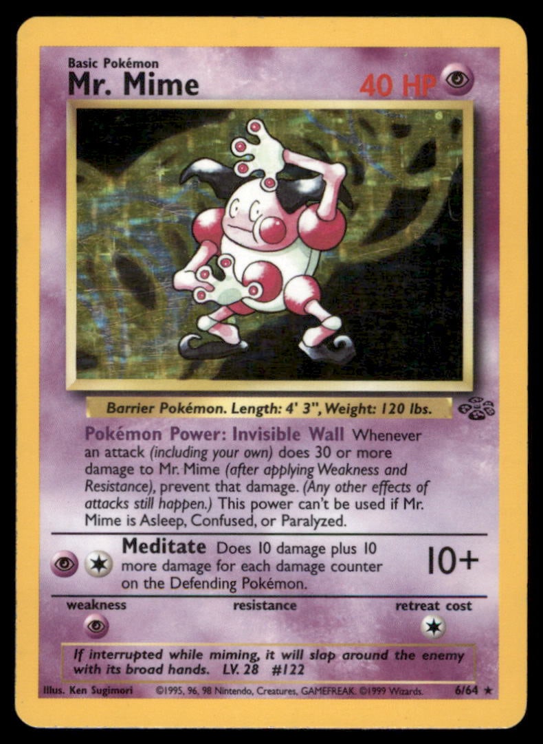 Mr. Mime (6) Jungle #06/64 Holo Pokemon Card: We offer combined shipping on multiple items. Buyers may also arrange their own shipping. LiveShipping is a separate and independent option for shipping that is NOT a part of the auction house or thei