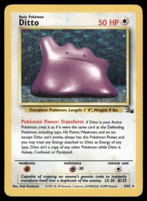 Ditto (3) Fossil #03/62 Holo Pokemon Card
