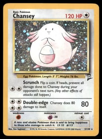 Chansey Base Set 2 #003/130 Holo Pokemon Card