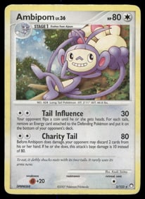 Ambipom Mysterious Treasures #3/123 Holo Pokemon Card